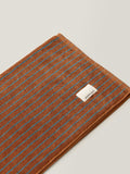 Fluffy Caramel-Striped Pure Cotton Bath Towel - Super Absorbent