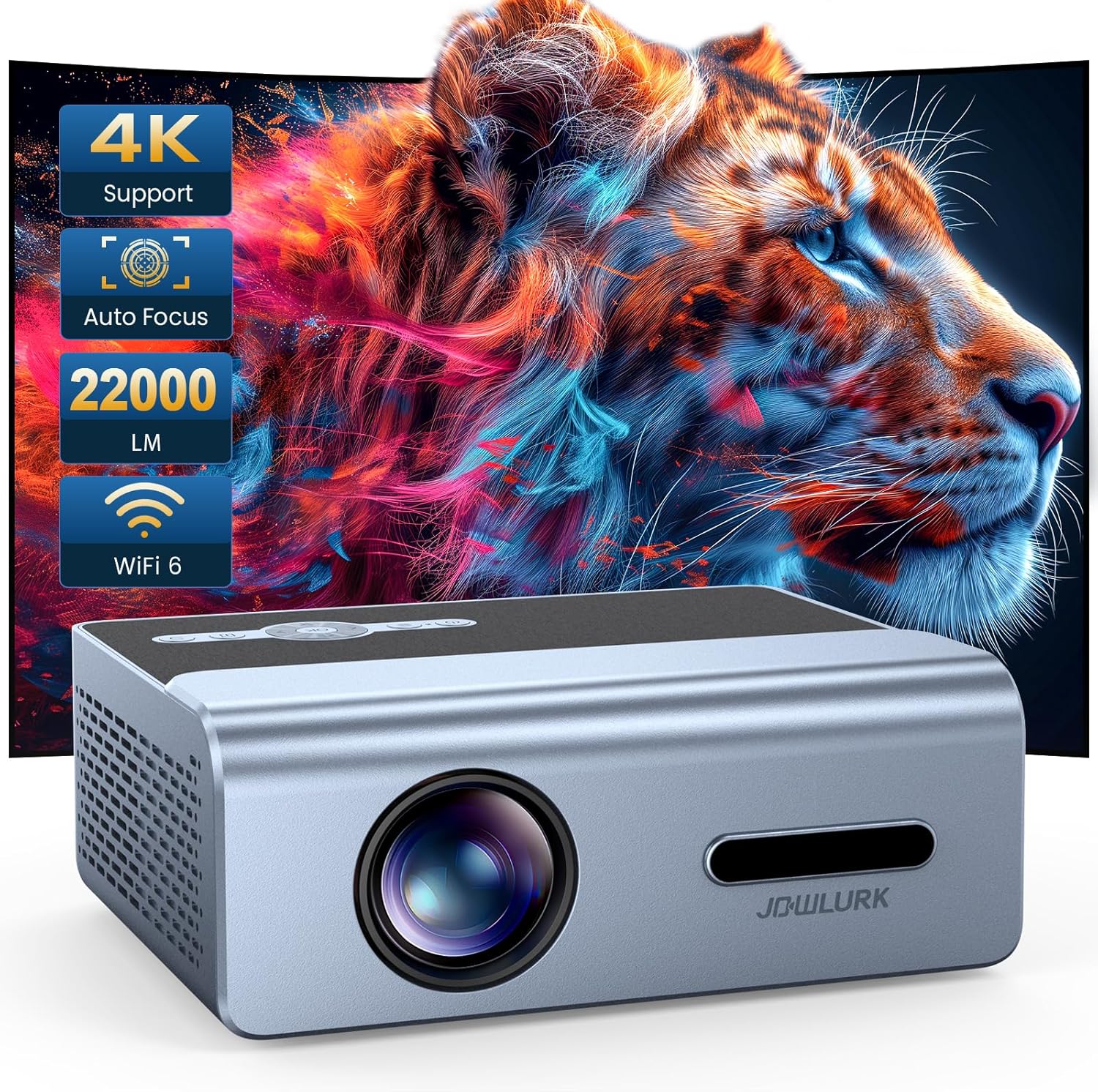 JOWLURK 4K WiFi Projector: Ultimate Cinema Experience!