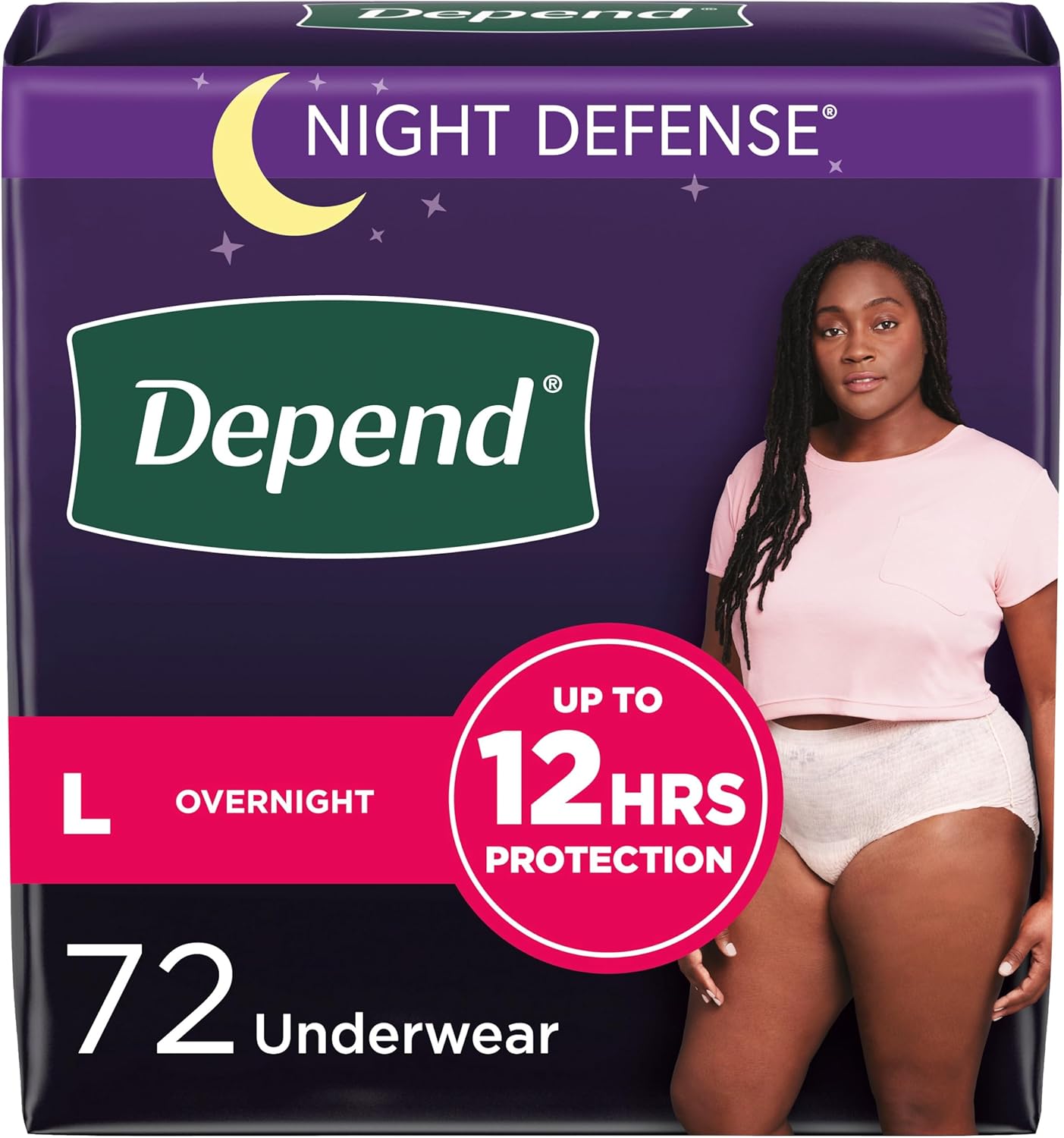 Depend Night Defense Adult Diapers for Women - Overnight Comfort