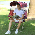 Beach Chair with Canopy Shade - Full Sun Protection Folding Chair