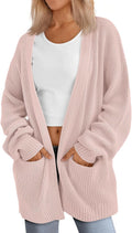 Womens Oversized Cardigan Sweater with Pockets - Soft Knit Layer