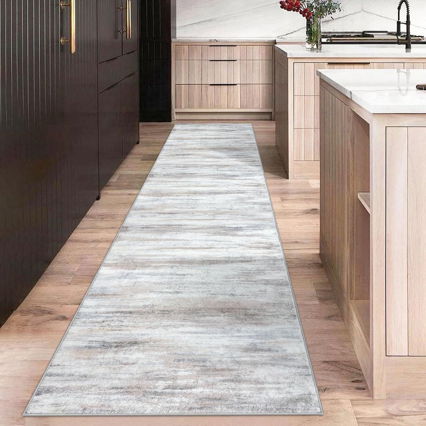 KOZYFLY Runner Rug 3x10 Modern Ombre Design for Hallways