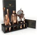 Highball & Chaser 13-Piece Cobbler Cocktail Shaker Set Matte Copper