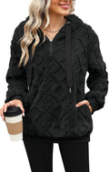 ReachMe Womens Oversized Sherpa Pullover Hoodie - Warm Fuzzy Fleece on