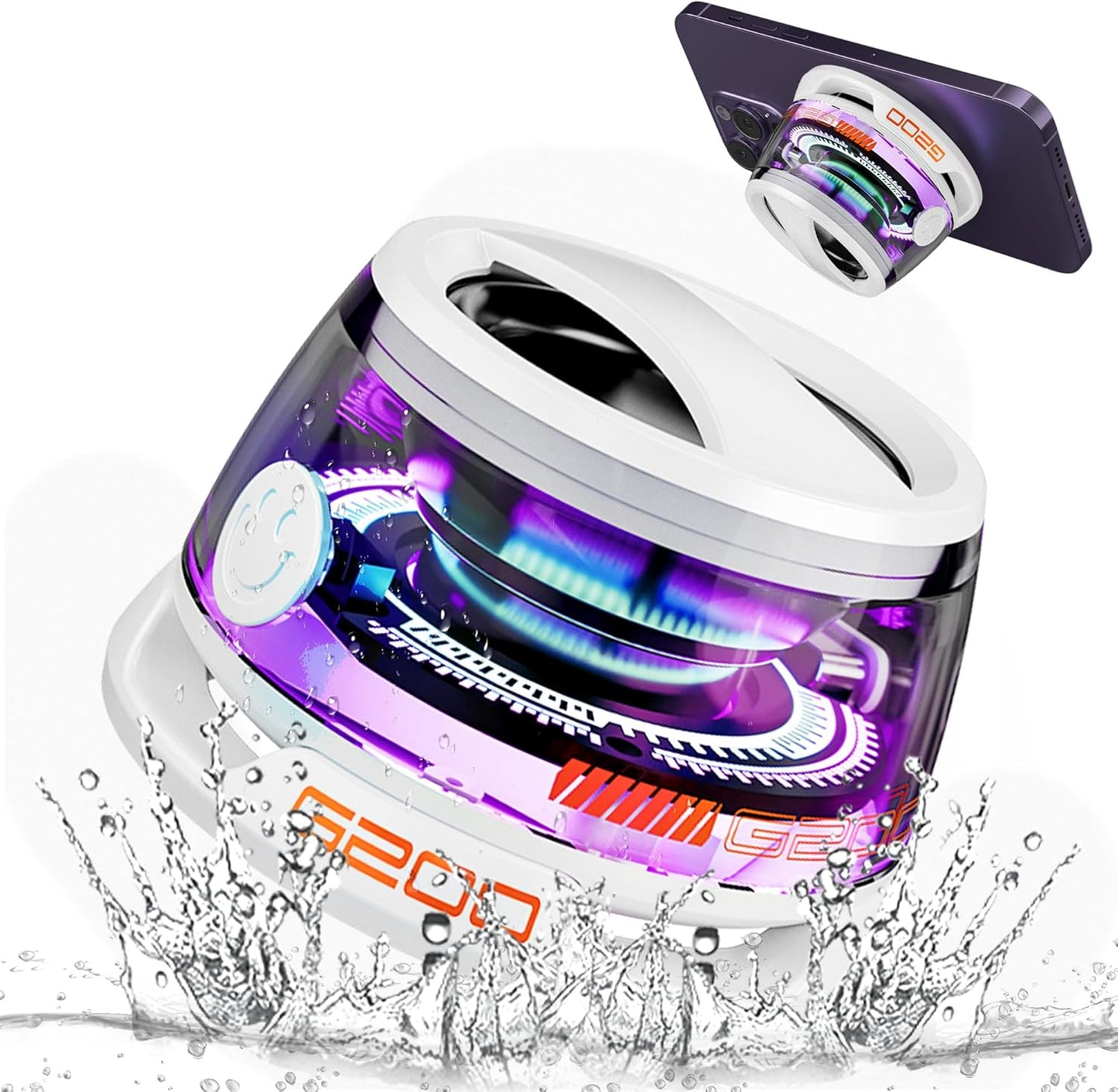 Waterproof Bluetooth Speaker with LED Light - GOLECE