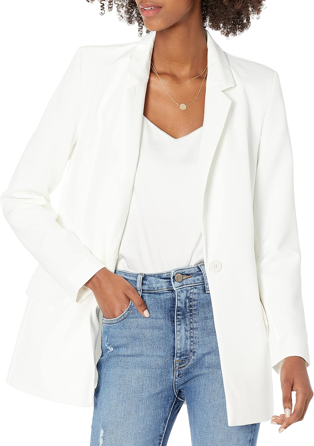 The Drop Women's Blake Long Blazer for Effortless Style