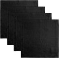 Black Linen Placemats Set of 4 14 x 14 in - Handcrafted Fall Table