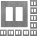 Matte Finish Double Decorator Switch Cover - Screwless Mid-Size 2-Gang