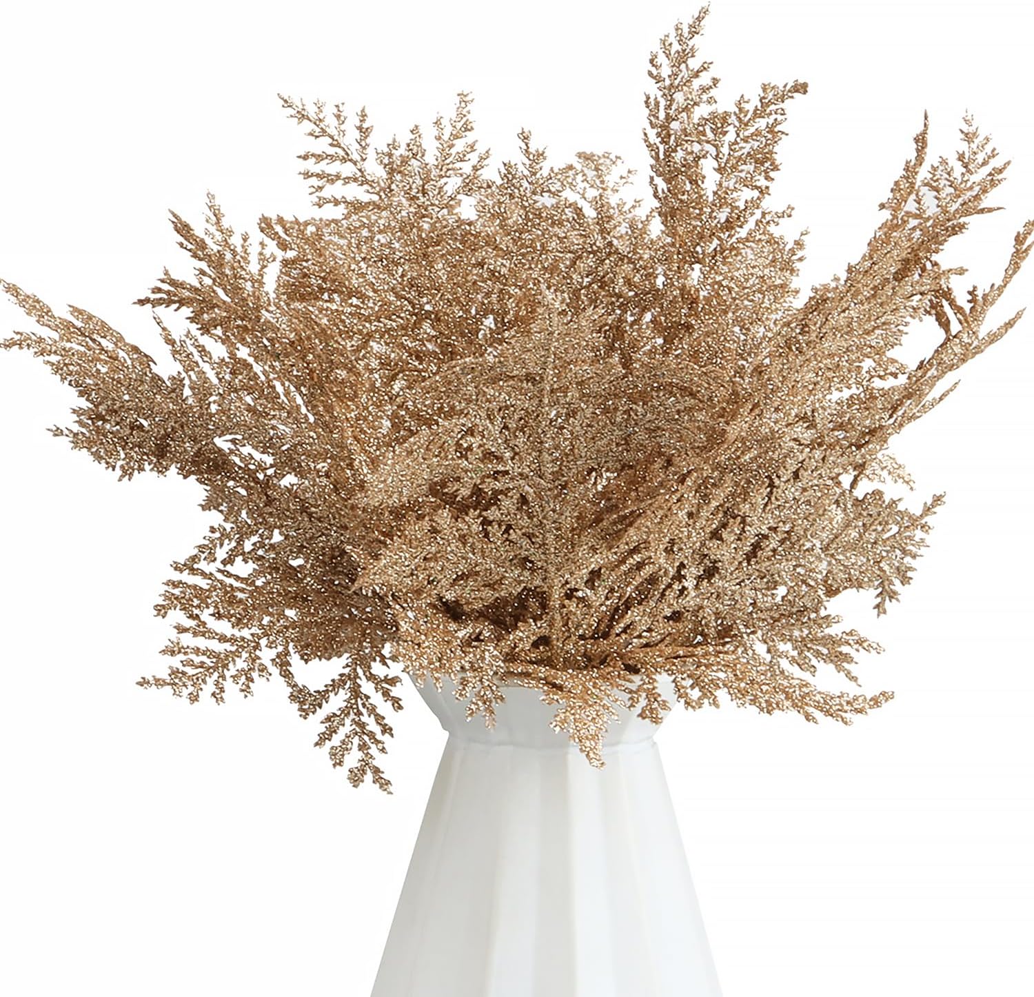 Champagne Glitter Pine Picks - Holiday Decor