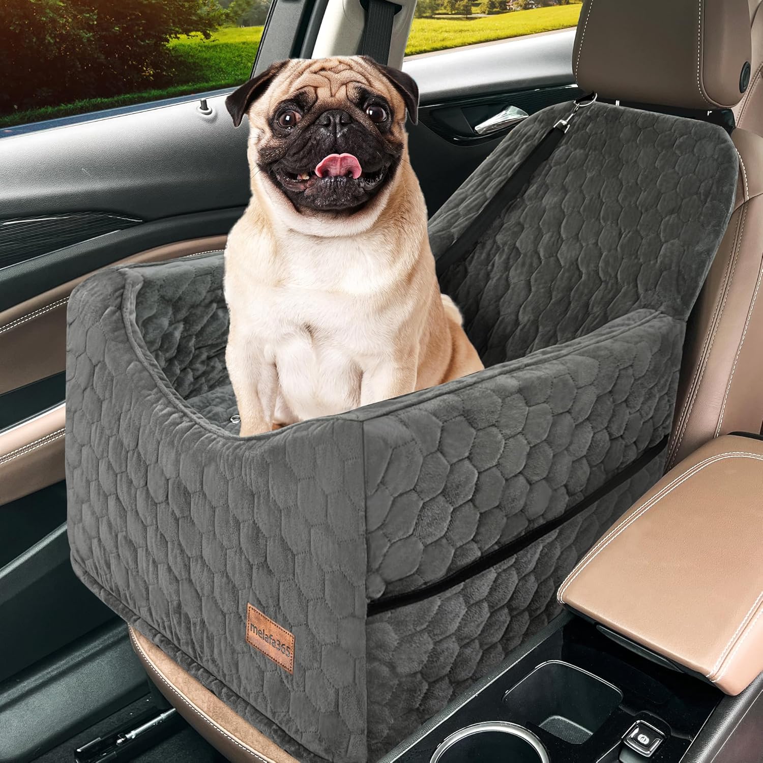 melafa365 Dog Car Seat for Small Medium Dogs - Comfort & Safety