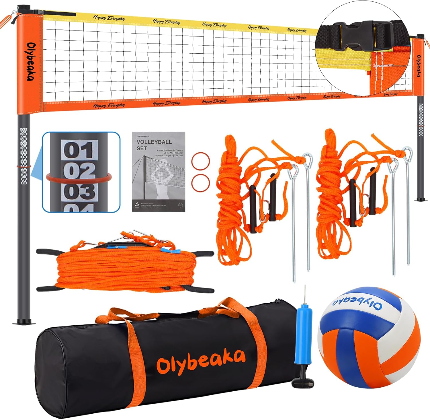 Outdoor Portable Volleyball Net Set for Backyard Fun and Play