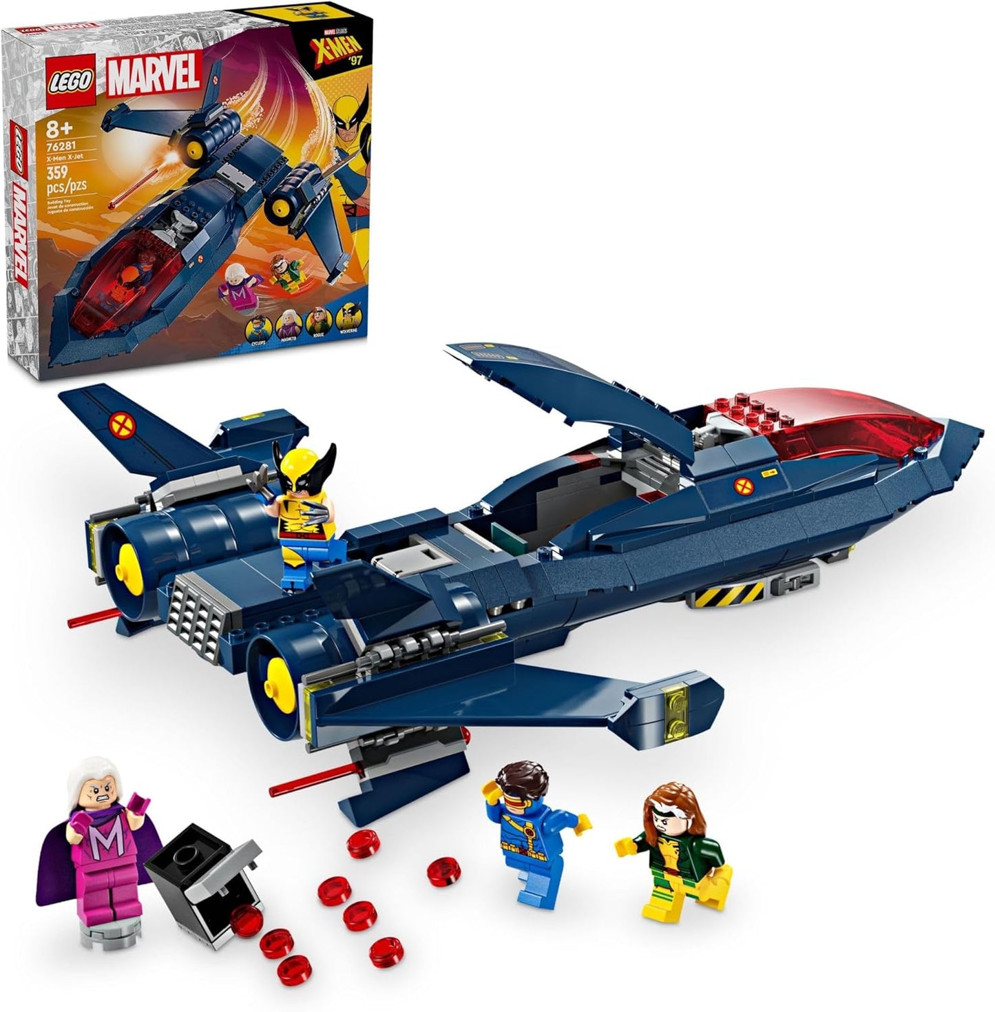LEGO Marvel X-Men X-Jet Toy for Creative Play and Display