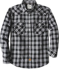 Men's Dubinik Flannel Shirt - Western Pearl Snap Plaid Long Sleeve