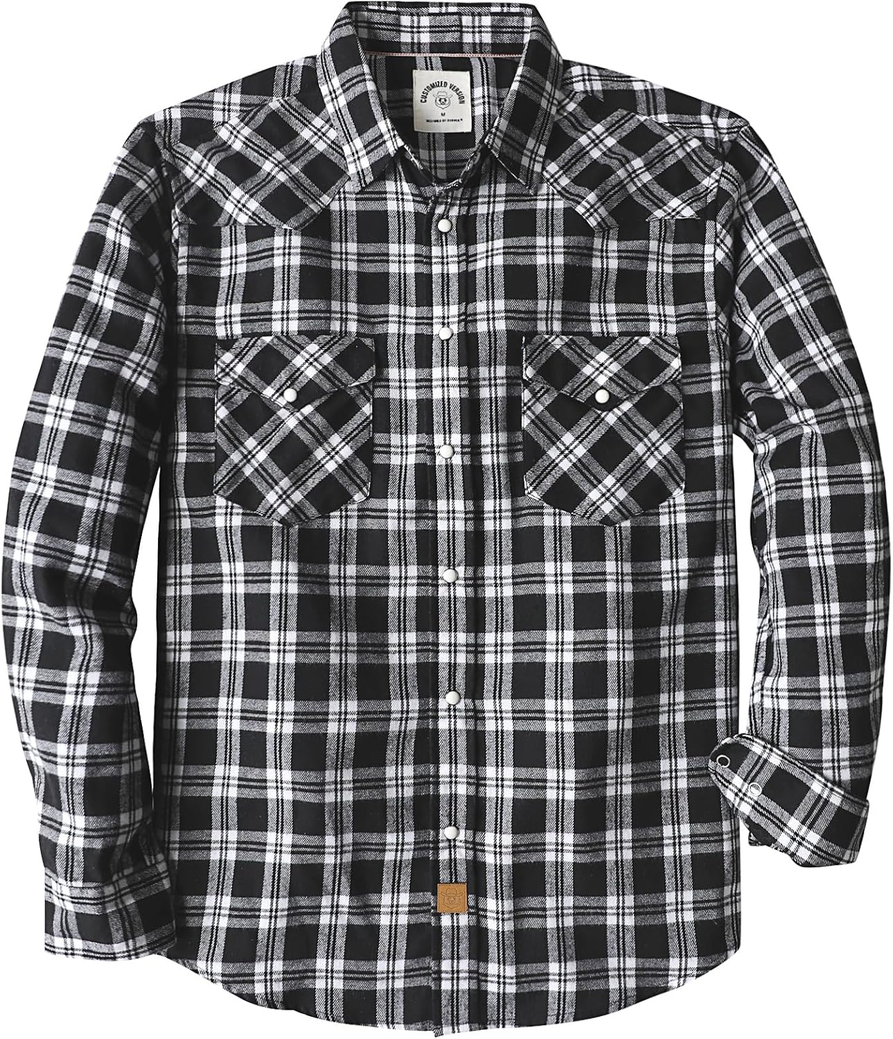Dubinik Flannel Shirt for Men - Vintage Pearl Snap Western Style
