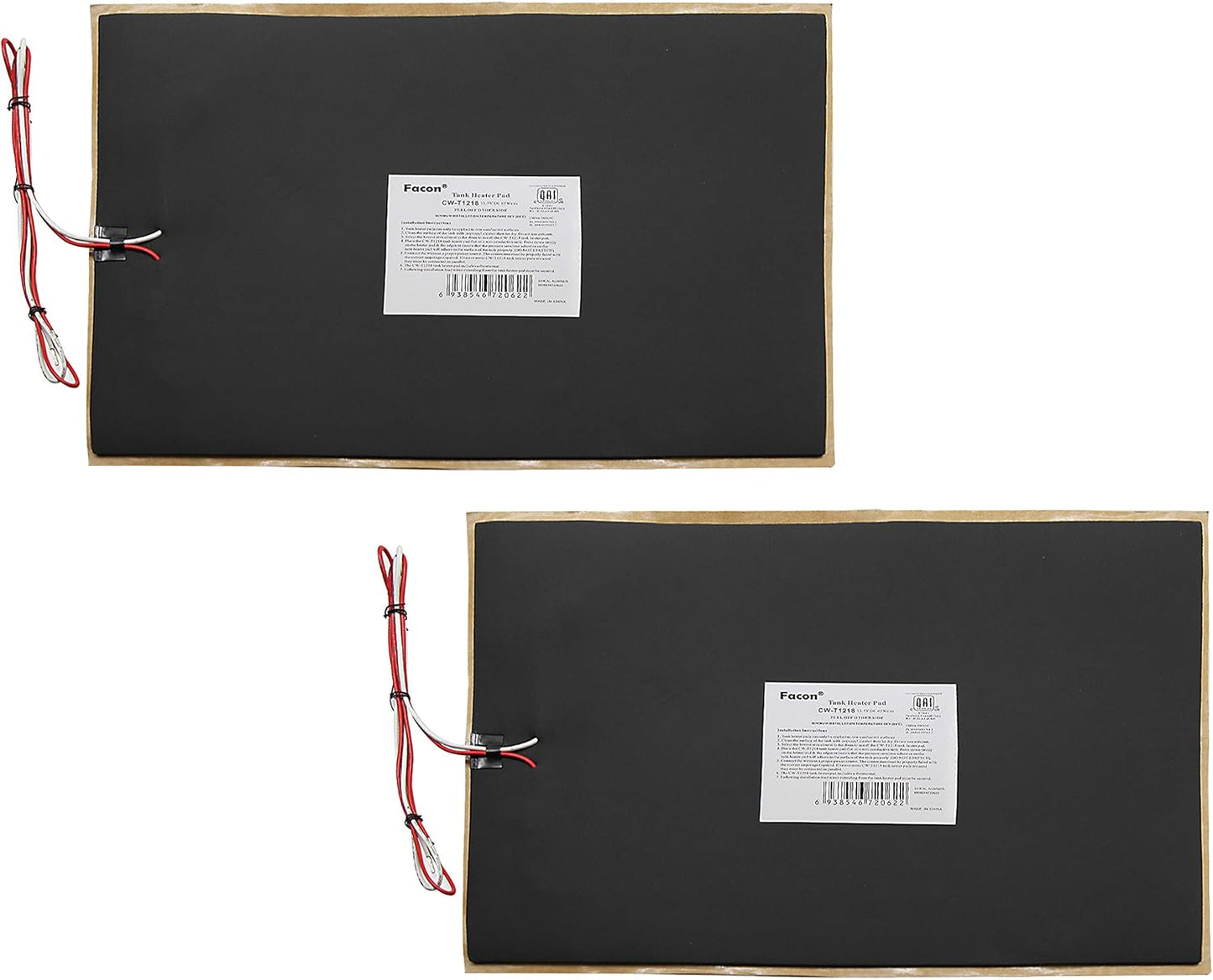 Facon 12in x 18in 12V RV Tank Heater Pad with Thermostat
