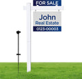 Real Estate Sign Post 6ft Tall - Adjustable Realtor Yard Sign Holder