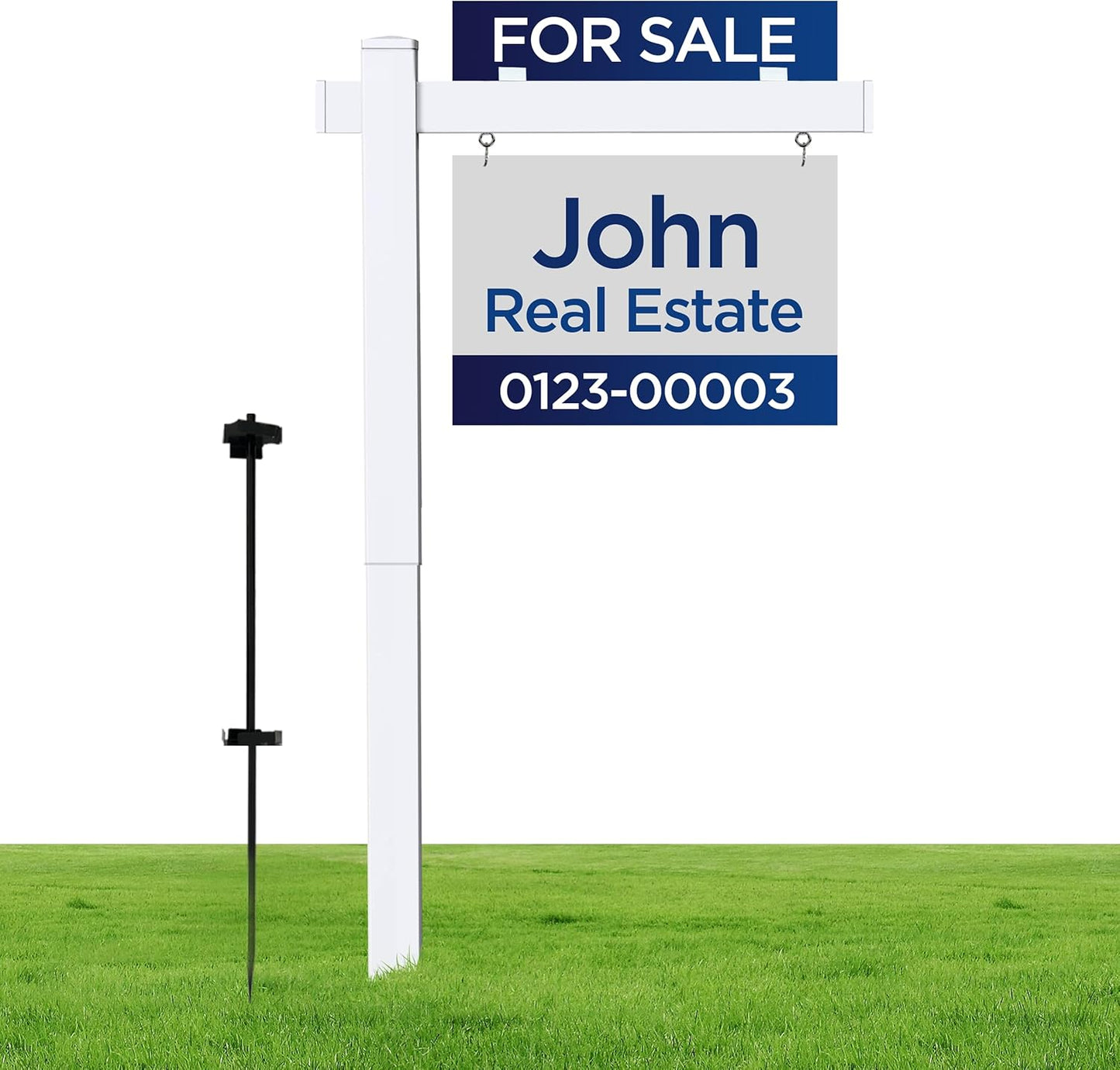 Real Estate Sign Posts for Sale - 6ft Tall PVC Holder