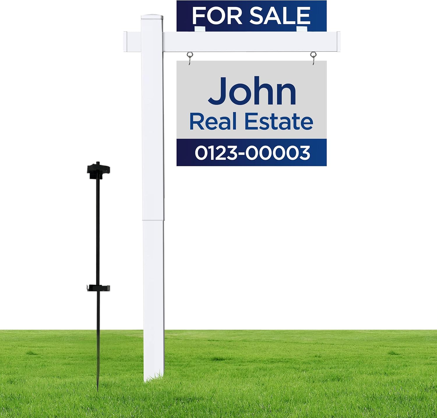 Real Estate Sign Posts for Sale - 6ft Tall PVC Holder