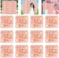 Pink Flower Wall Backdrop 3D Rose Panels 12-Pack - Romantic Photo
