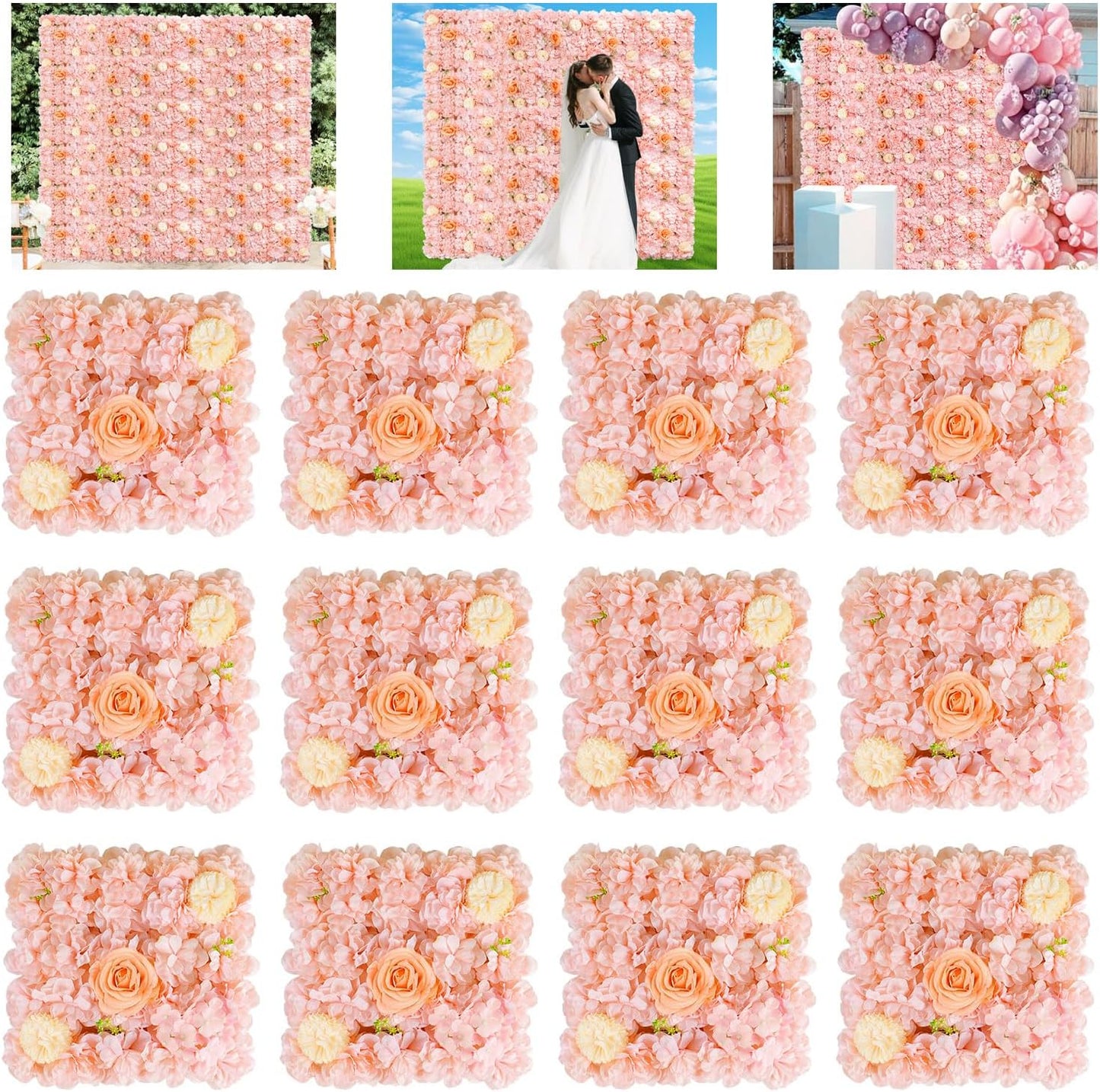 FUHSY Pink Flower Wall Backdrop for Stunning Event Decor