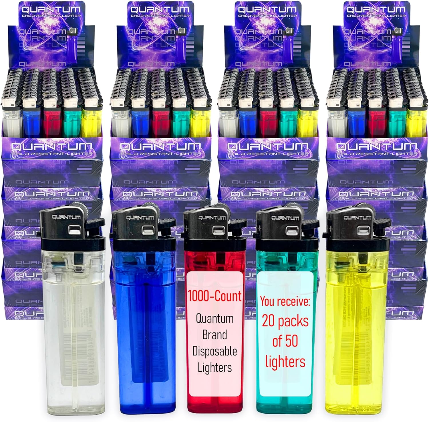 Bulk Disposable Lighters Pack of 1000 for Various Needs