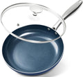 MICHELANGELO 10 Inch Frying Pan with Lid - Durable Nonstick Ceramic