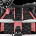 Car Floor Mat Pink & Black Compatible with 99% Models - Custom Fit