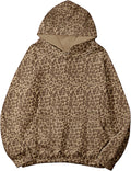 Oversized Cheetah Print Hoodie for Women - Cozy and Stylish