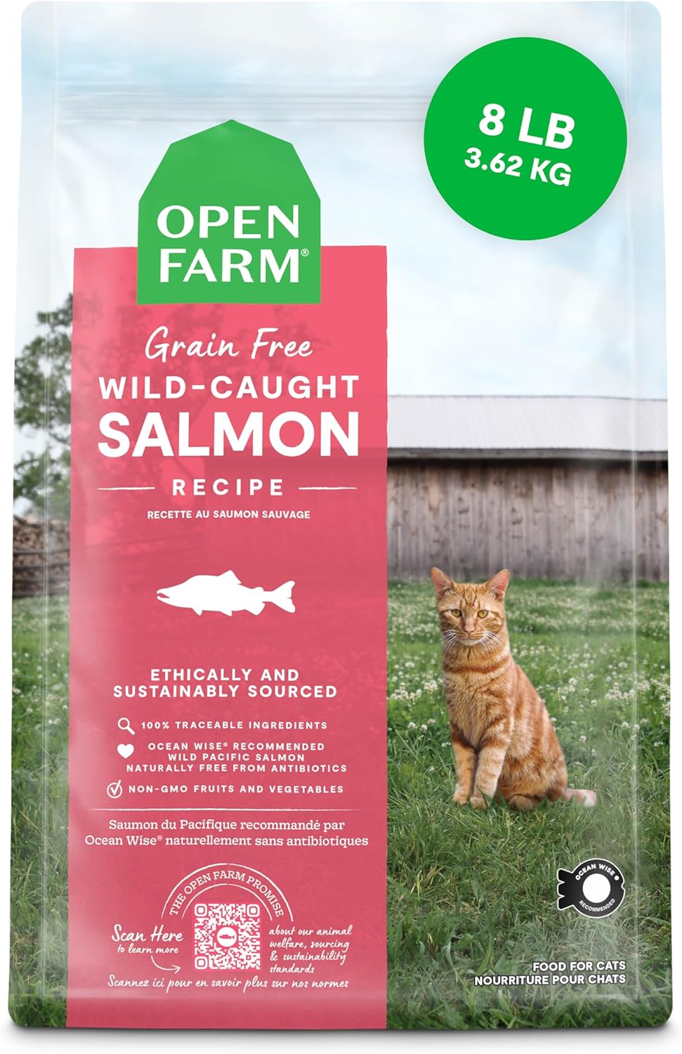 Open Farm Grain Free Dry Cat Food with Wild-Caught Salmon Recipe