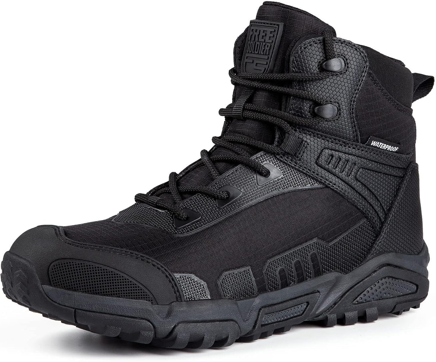 FREE SOLDIER Men's Waterproof Tactical Work Boots for All Seasons