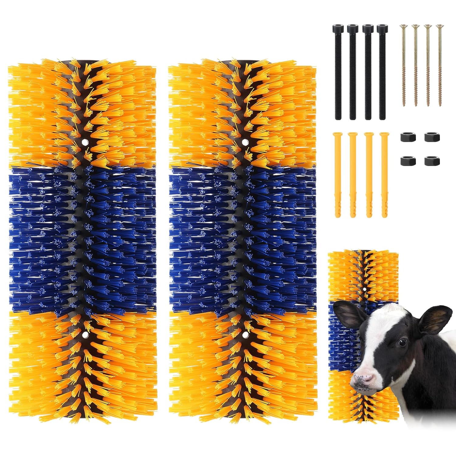 2PCS Livestock Scratching Brush for Grooming and Shedding