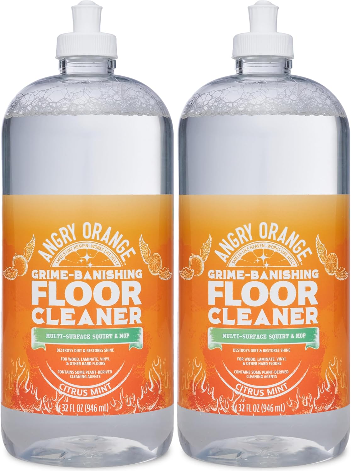 Angry Orange Spray and Go Floor Cleaner - Citrus Mint Value Pack