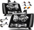 Headlights Assembly with Bulbs for 2007-2013 Chevy Tahoe & More