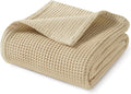 Reversible Waffle & Muslin Throw Blanket Large 50in x 70in