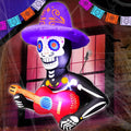 Day of The Dead Inflatable Sugar Skull Window Decoration - 4 ft