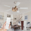 Farmhouse Ceiling Fans with Light 48 in - Quiet DC Motor