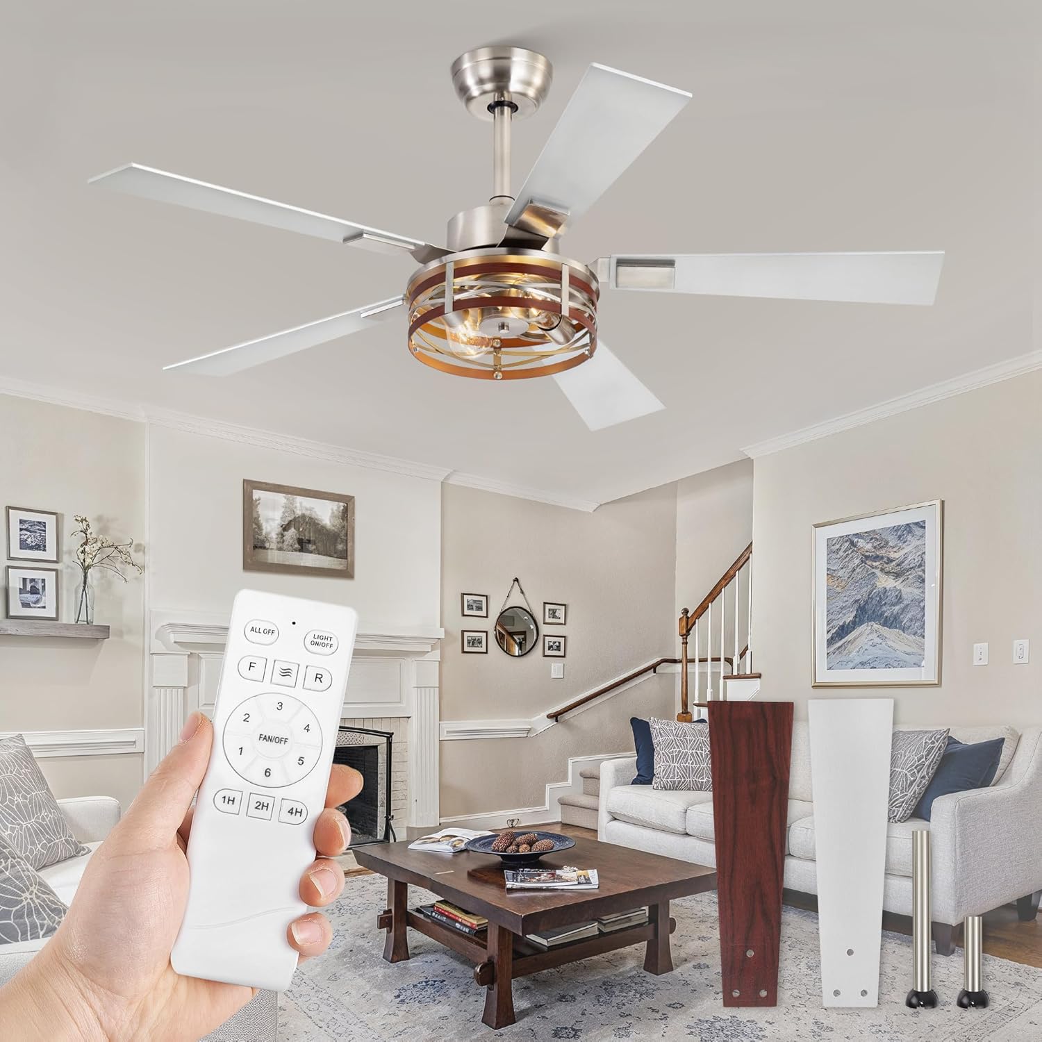 Farmhouse Ceiling Fans with Light for Rustic Home Decor