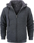 Hoodies for Men Heavyweight Fleece Sweatshirt - Sherpa Lined Zip GEEK