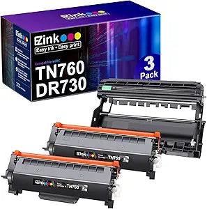 E-Z Ink Compatible TN760 Toner Cartridge & DR730 Drum Unit