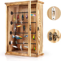 Fishing Lures Storage Display Case Wall Cabinet Tackle Box Organizer