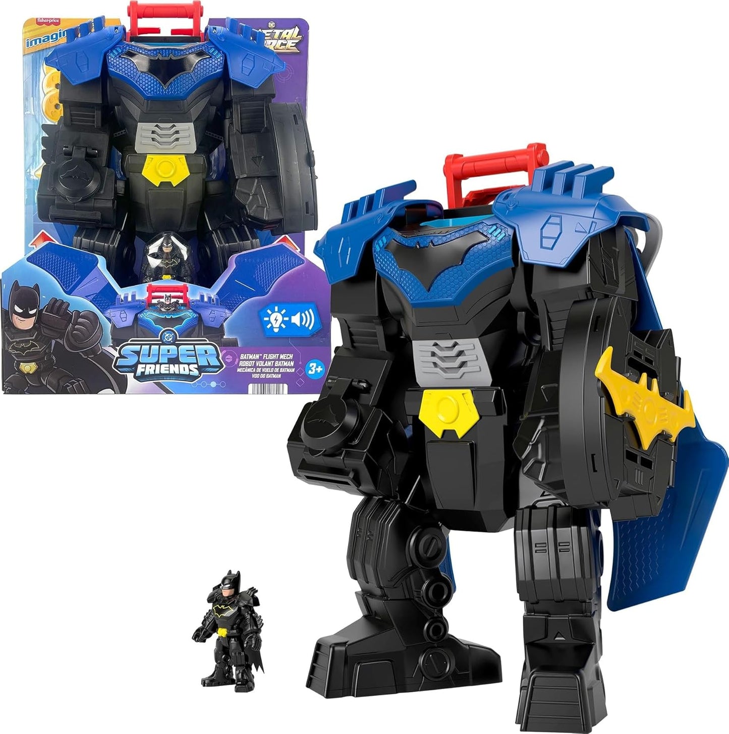 Imaginext Batman Flight Mech with Lights, Sounds & Action Figure