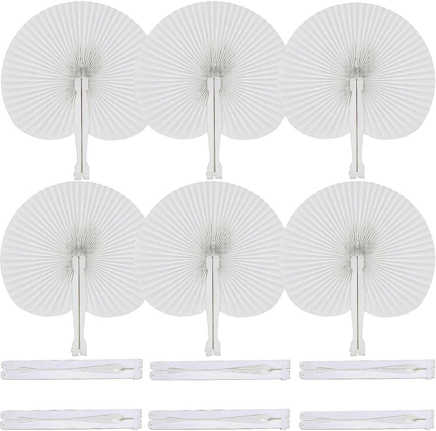 150 Packs Decorative Paper Folding Hand Fans for Events and Parties