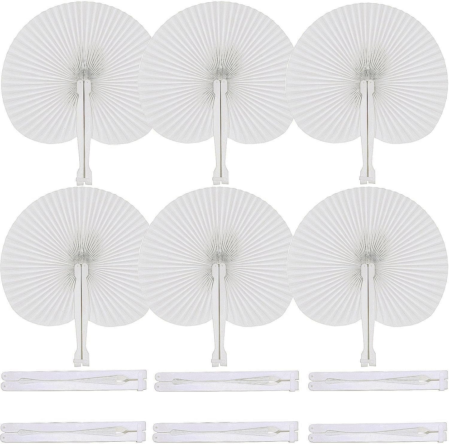 150 Packs Decorative Paper Folding Hand Fans for Events and Parties