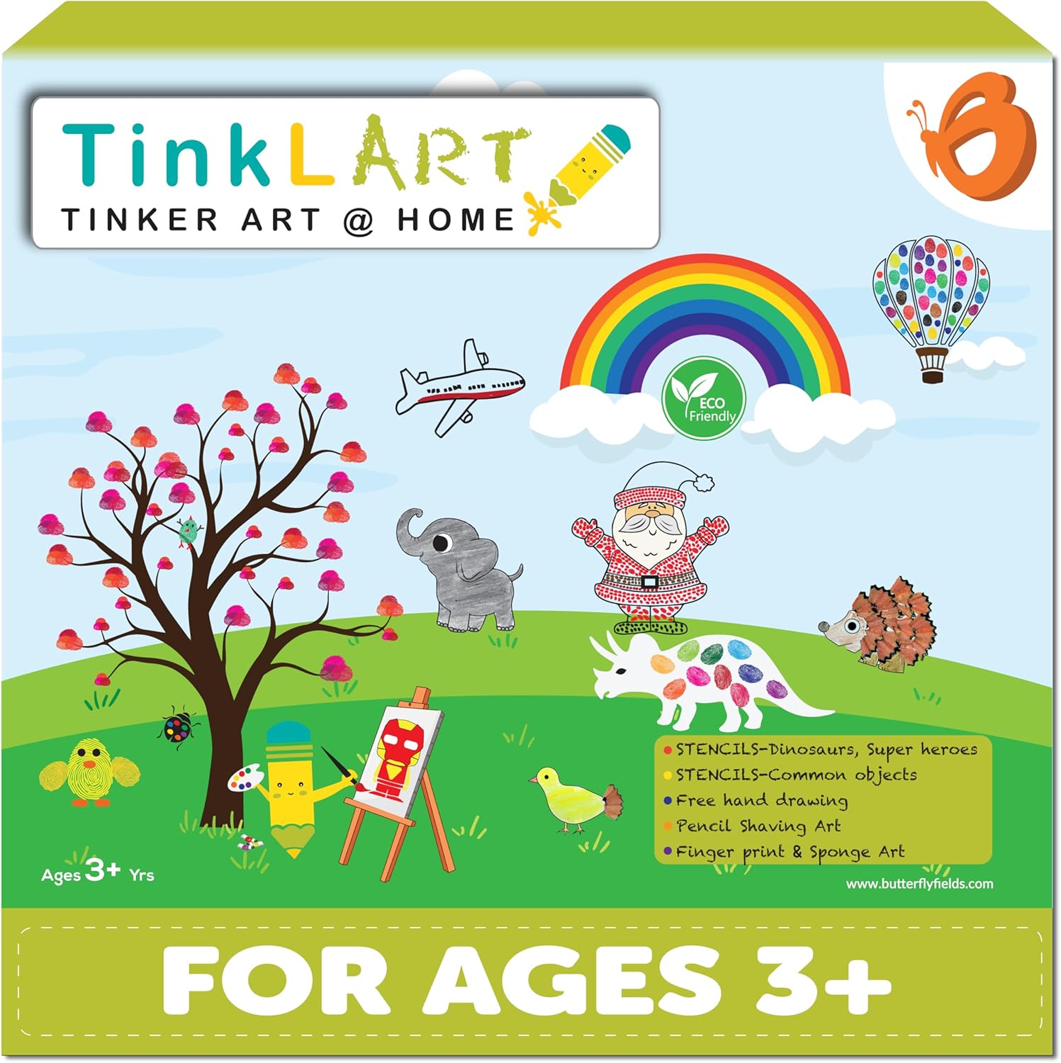 60 pcs Art Stencils Kit for Kids - 50+ Challenges