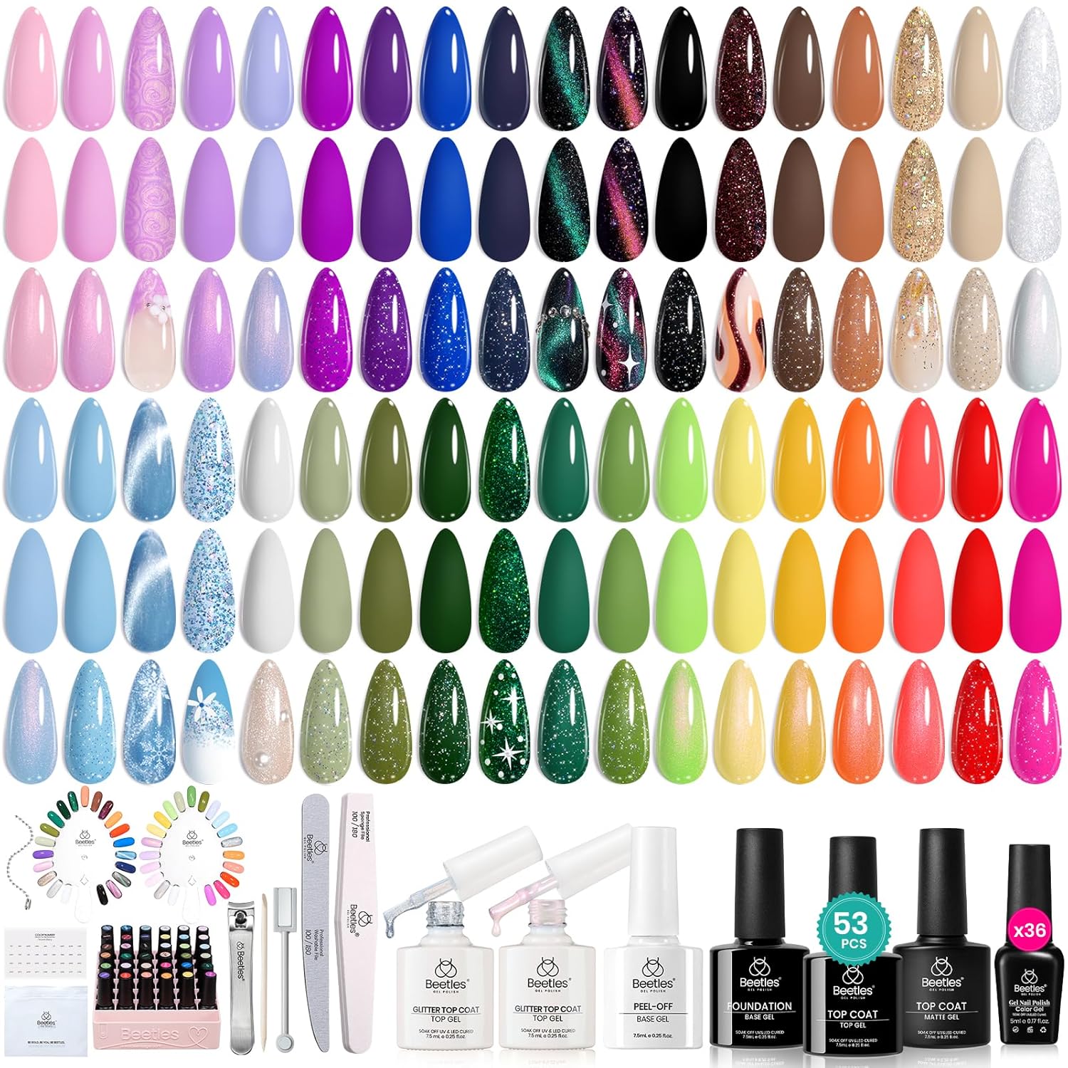 Beetles Gel Polish Kit 36 Colors for Stunning Nail Art