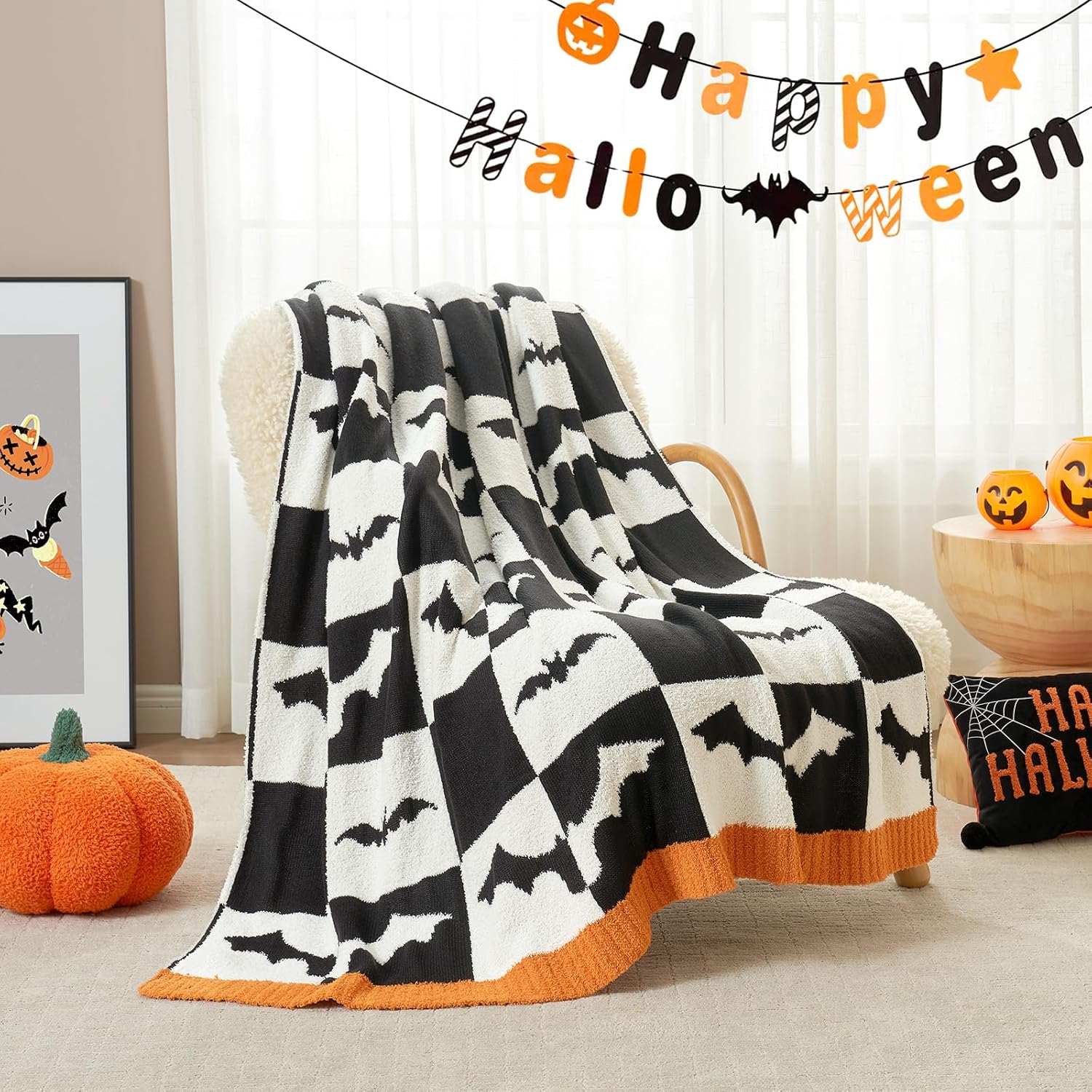 Snuggle Sac Halloween Throw Blanket for Cozy Fall Decor