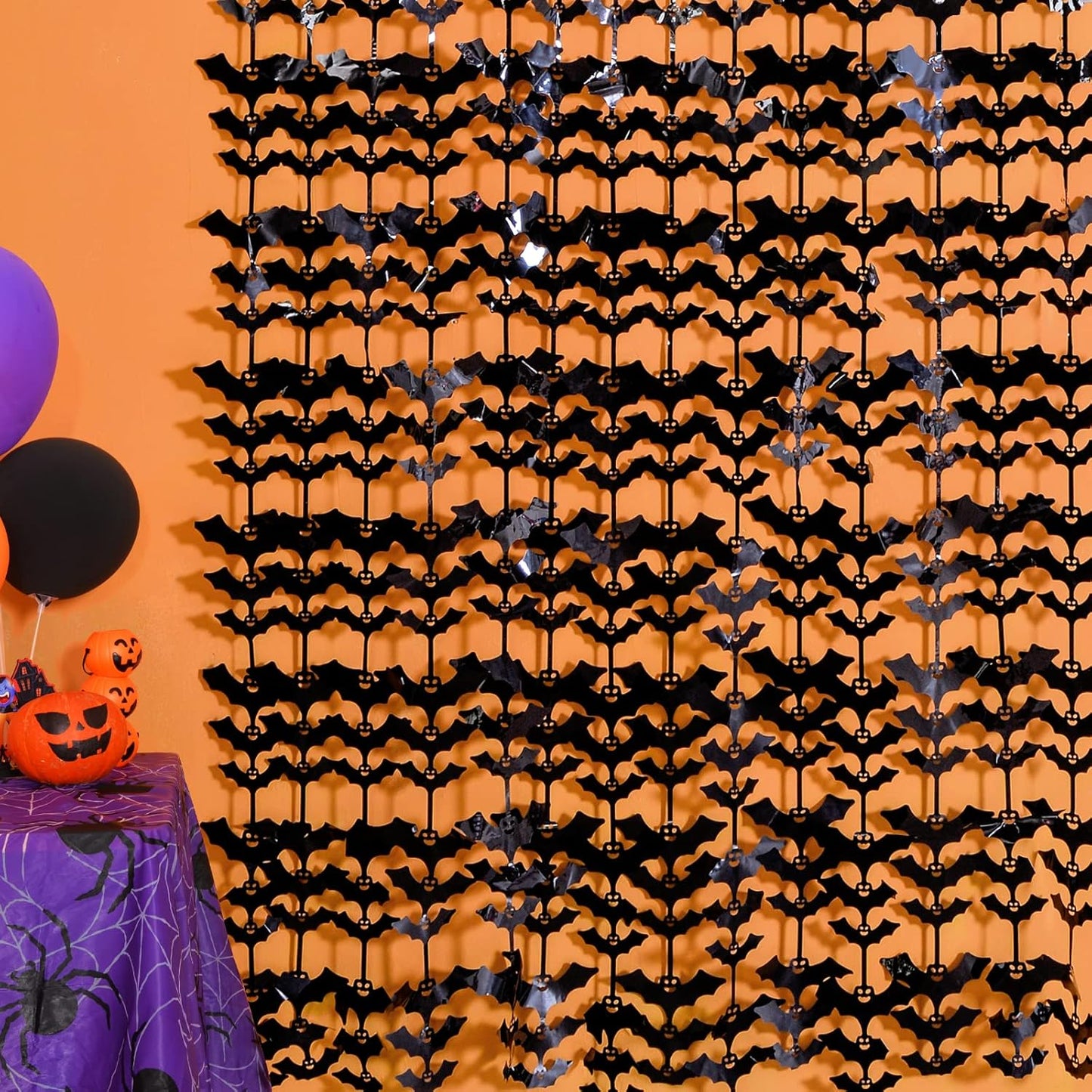 Halloween Party Pack: Bat Props & Foil Curtains!