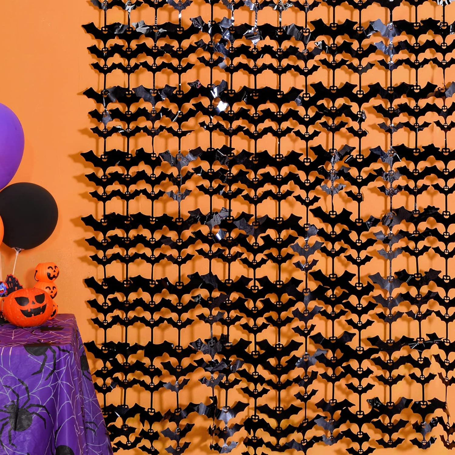 Halloween Party Pack: Bat Props & Foil Curtains!