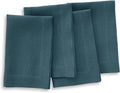 Linen Napkins Set of 4 - 100% Pure Linen Peacock Blue Cloth