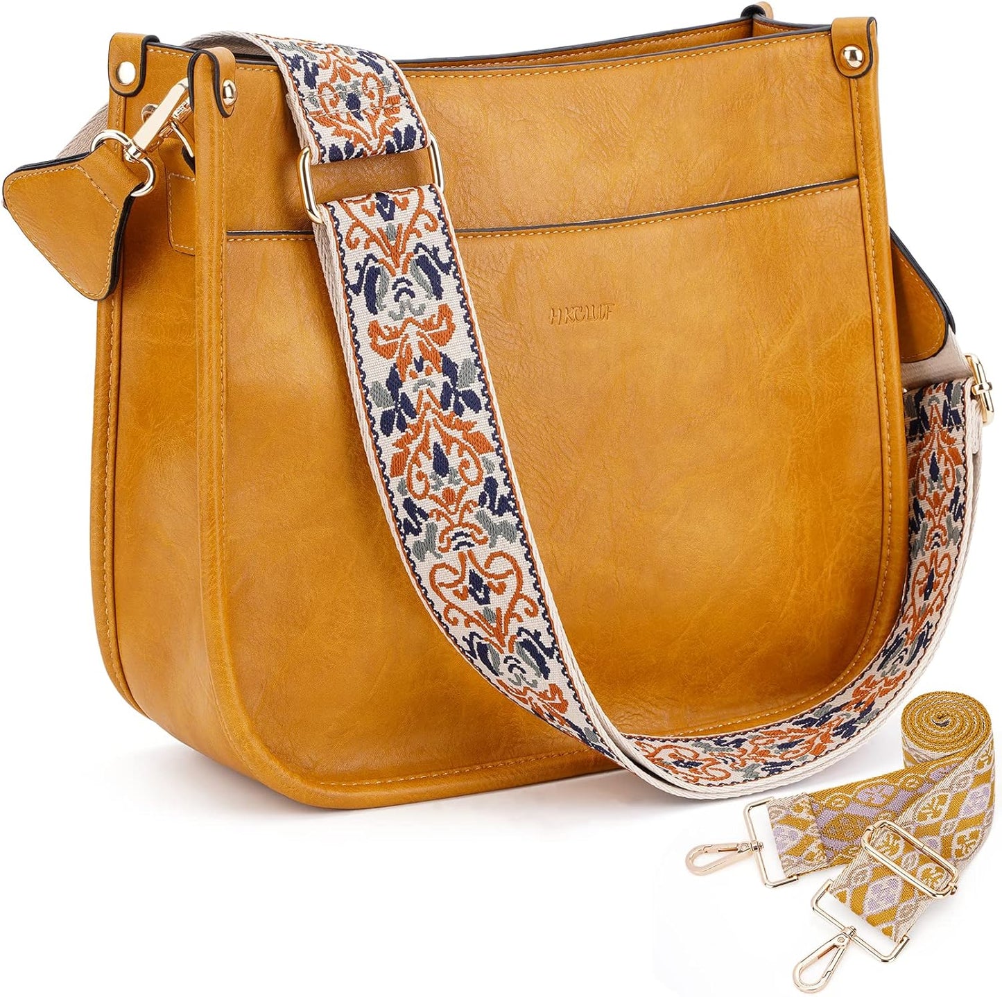 Trendy Vegan Leather Crossbody Bags for Women with Adjustable Straps